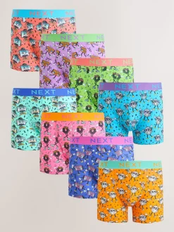 Heldere Disco Karakter - Verpakking van 8 - Boxershorts