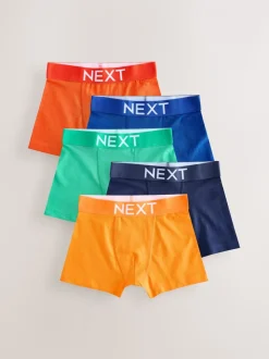 Heldere effen kleur - Verpakking van 5 trunks (1,5-16jr)