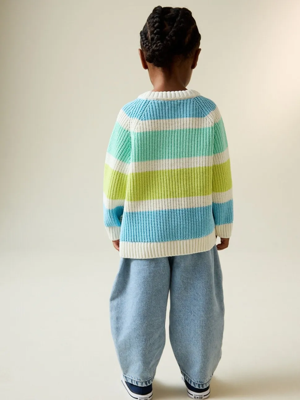 Heldere streep - Chenille Knitted Crew Neck Jumper (3mths-7yrs)
