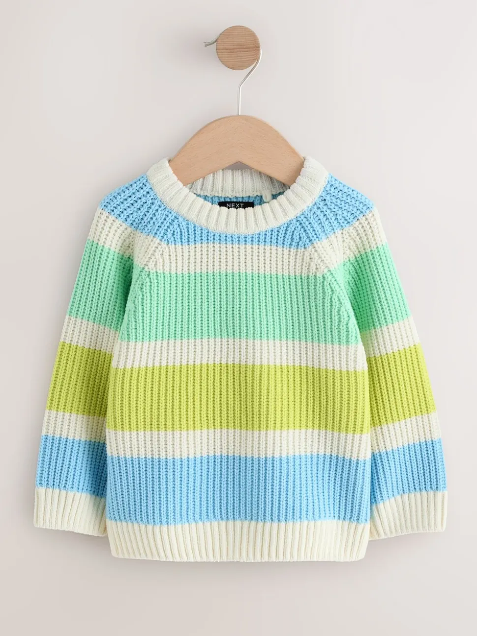 Heldere streep - Chenille Knitted Crew Neck Jumper (3mths-7yrs)