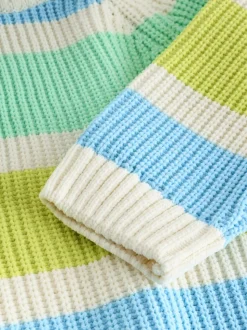 Heldere streep - Chenille Knitted Crew Neck Jumper (3mths-7yrs)
