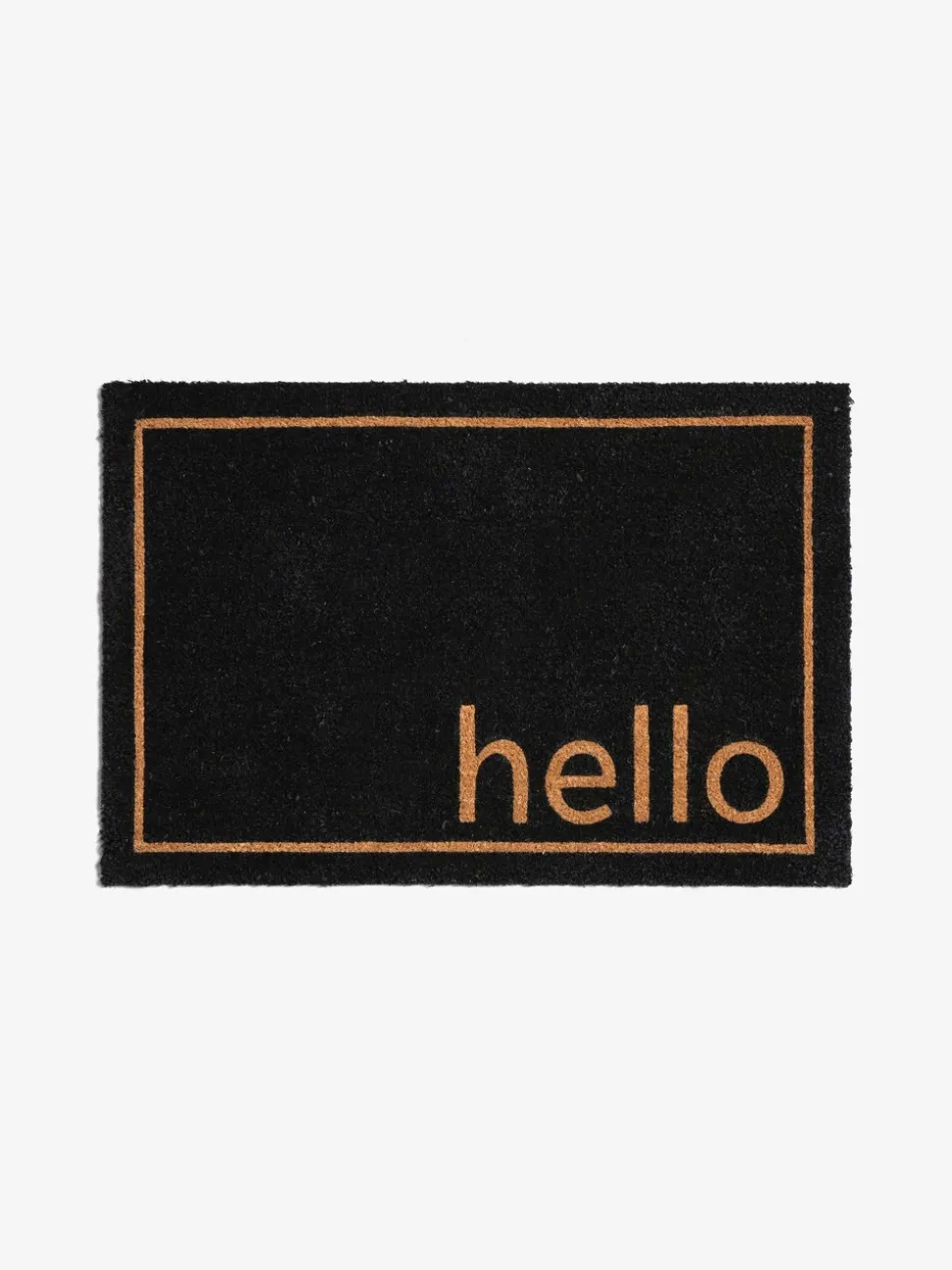 Hello Slogan Coir Doormat