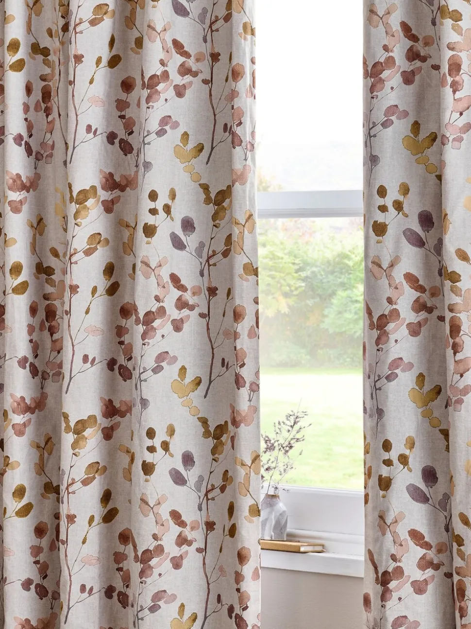 Honesty Bladeren Bloemenprint Verduisterende/Thermische Plooiband Gordijnen