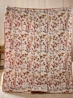 Honesty Floral Print Reversible Bedspread