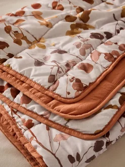 Honesty Floral Print Reversible Bedspread