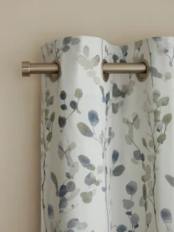 Honesty Leaf Floral Print Blackout/Thermal Eyelet Curtains