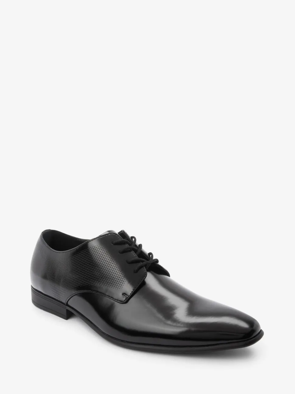 Hoogglans zwart - Derbyschoenen met veter