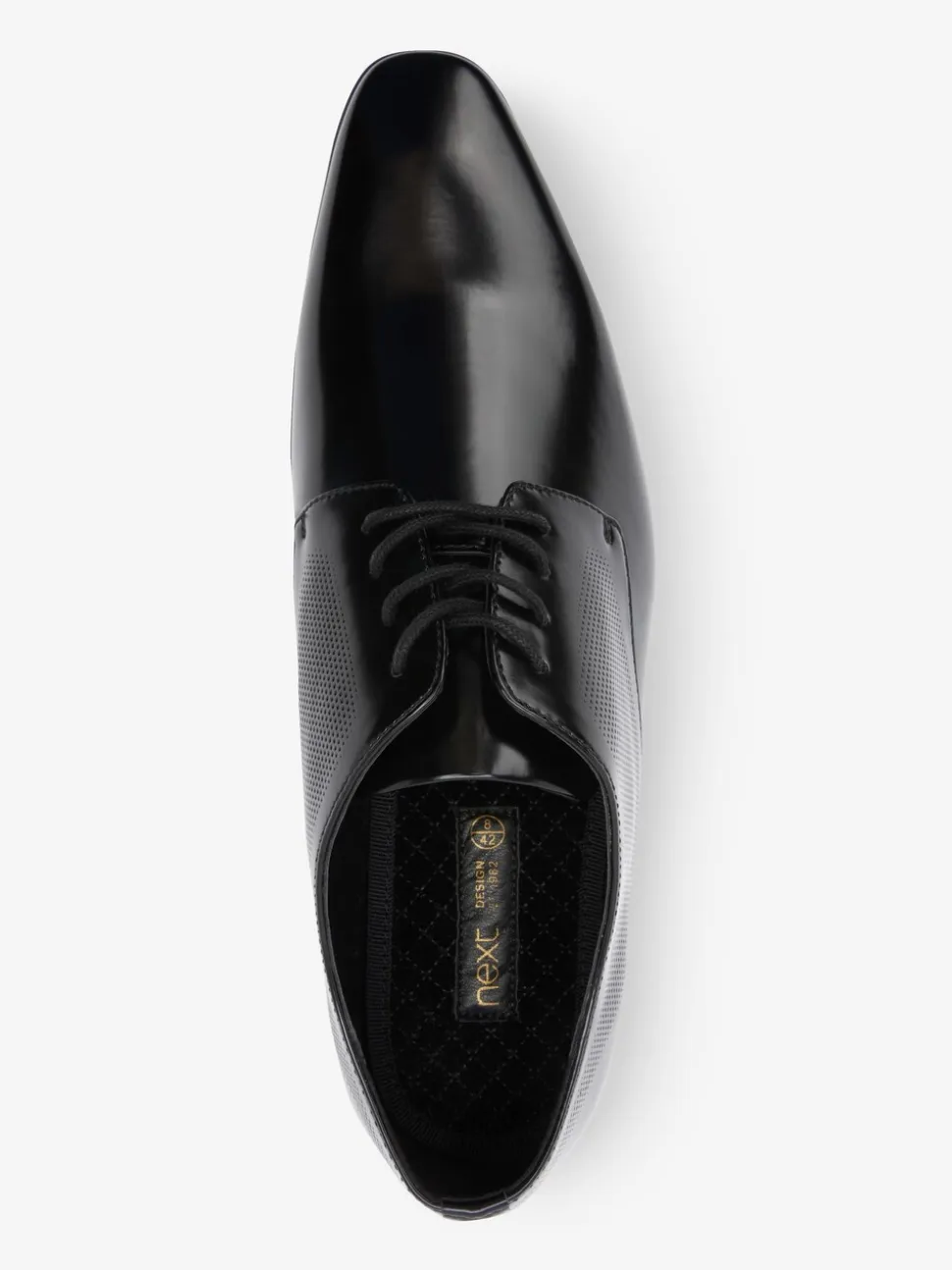 Hoogglans zwart - Derbyschoenen met veter