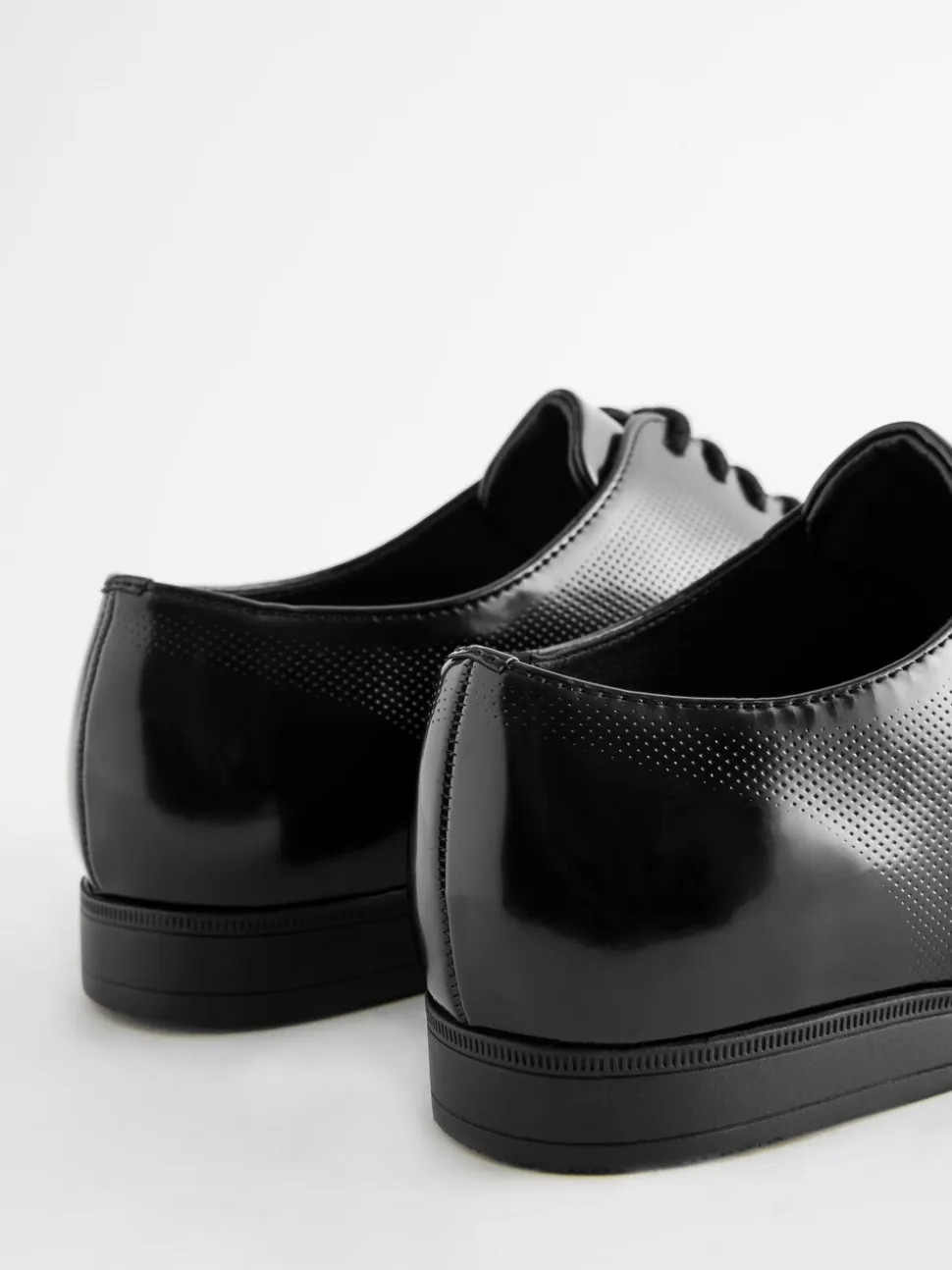 Hoogglans zwart - Derbyschoenen met veter