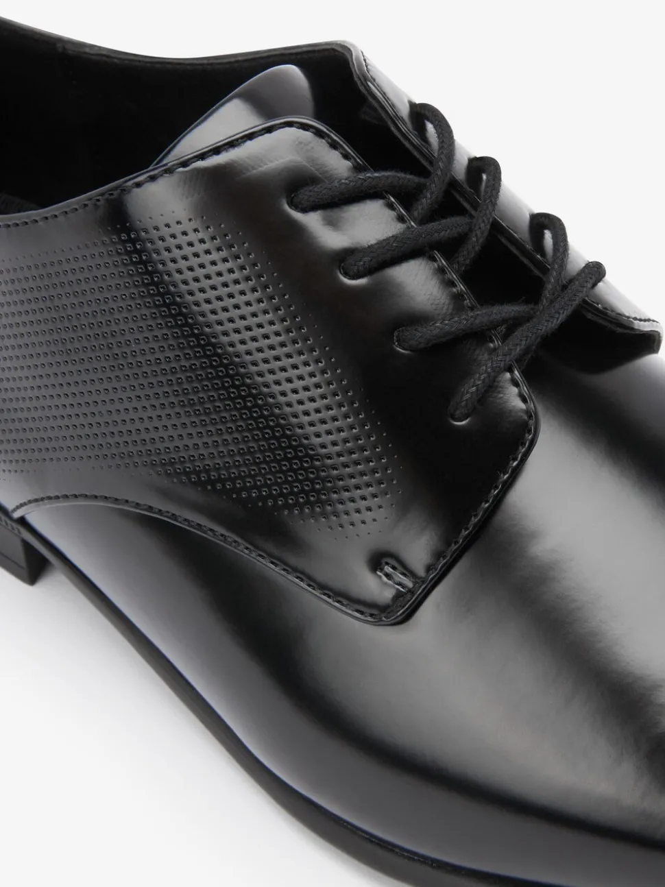 Hoogglans zwart - Derbyschoenen met veter