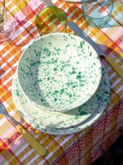 Hot Pottery 12 Piece Splatter Signature Dinner Set