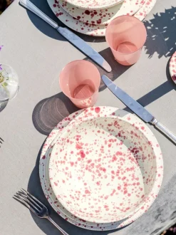 Hot Pottery 12 Piece Splatter Signature Dinner Set