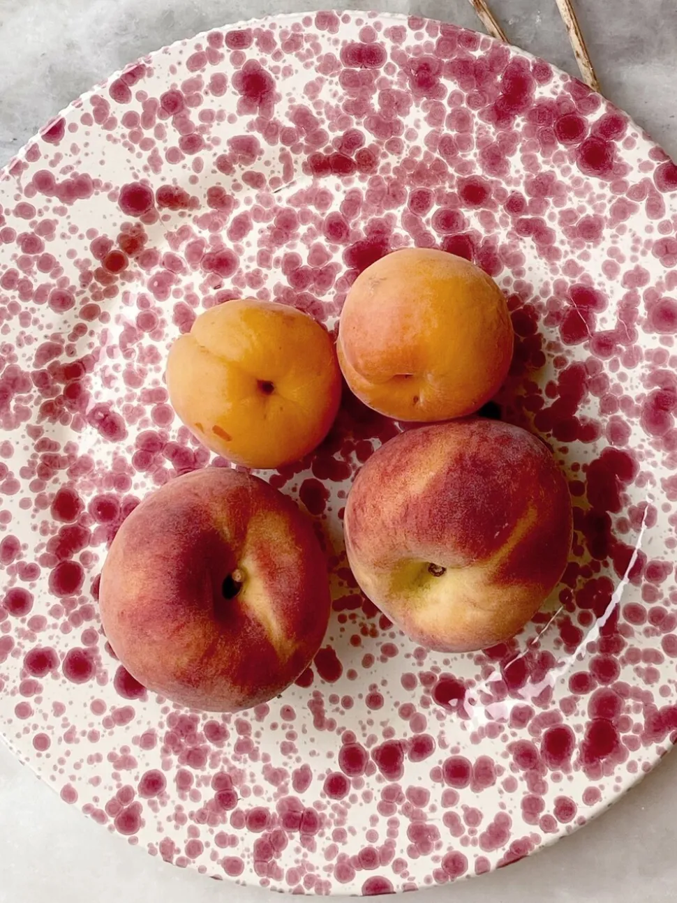 Hot Pottery Set of 4 Splatter Dinner Plates
