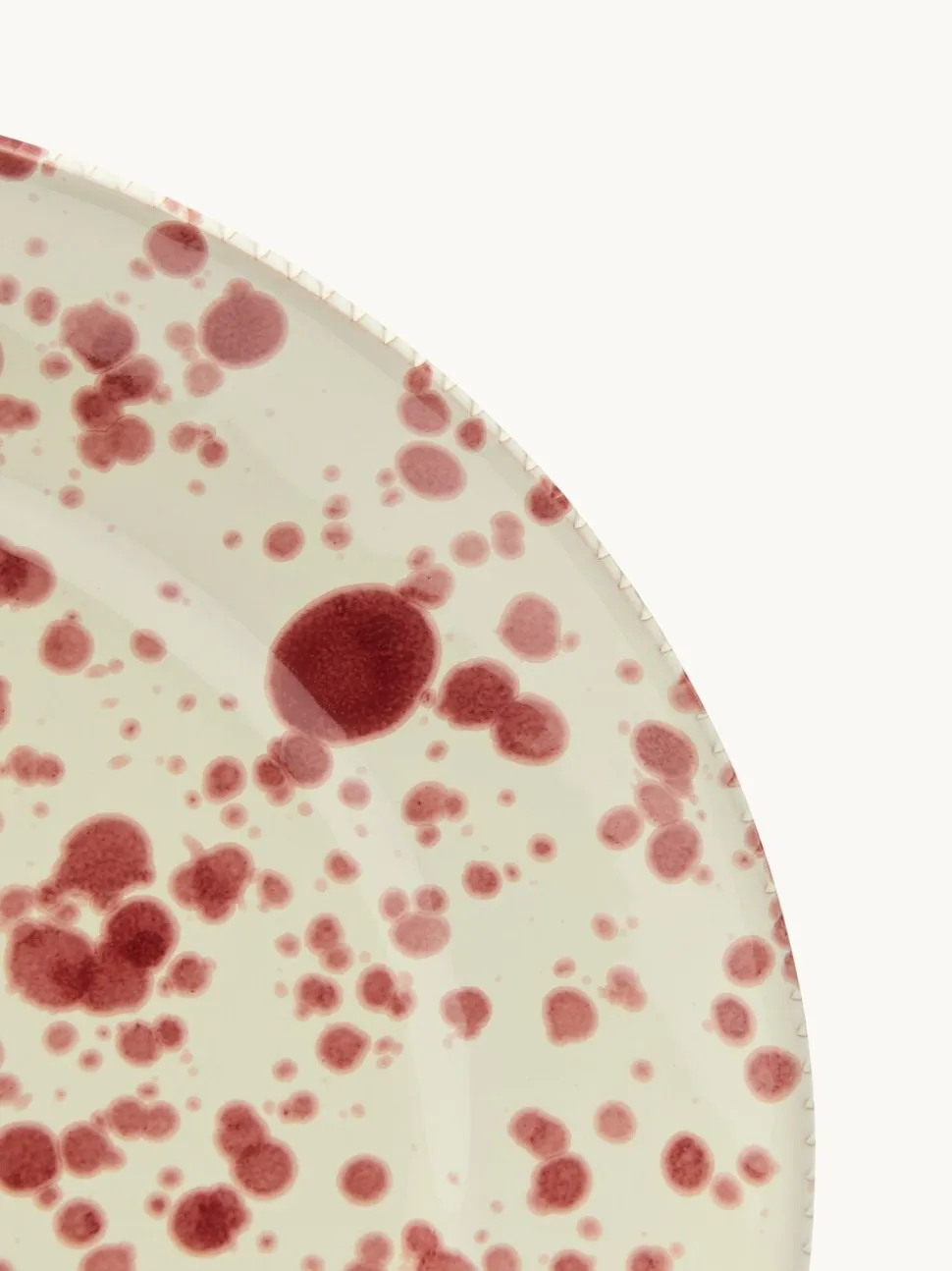 Hot Pottery Set of 4 Splatter Dinner Plates