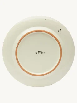 Hot Pottery Set of 4 Splatter Dinner Plates