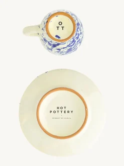 Hot Pottery Set of 4 Splatter Espresso Set