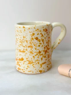 Hot Pottery Set of 4 Splatter Mugs