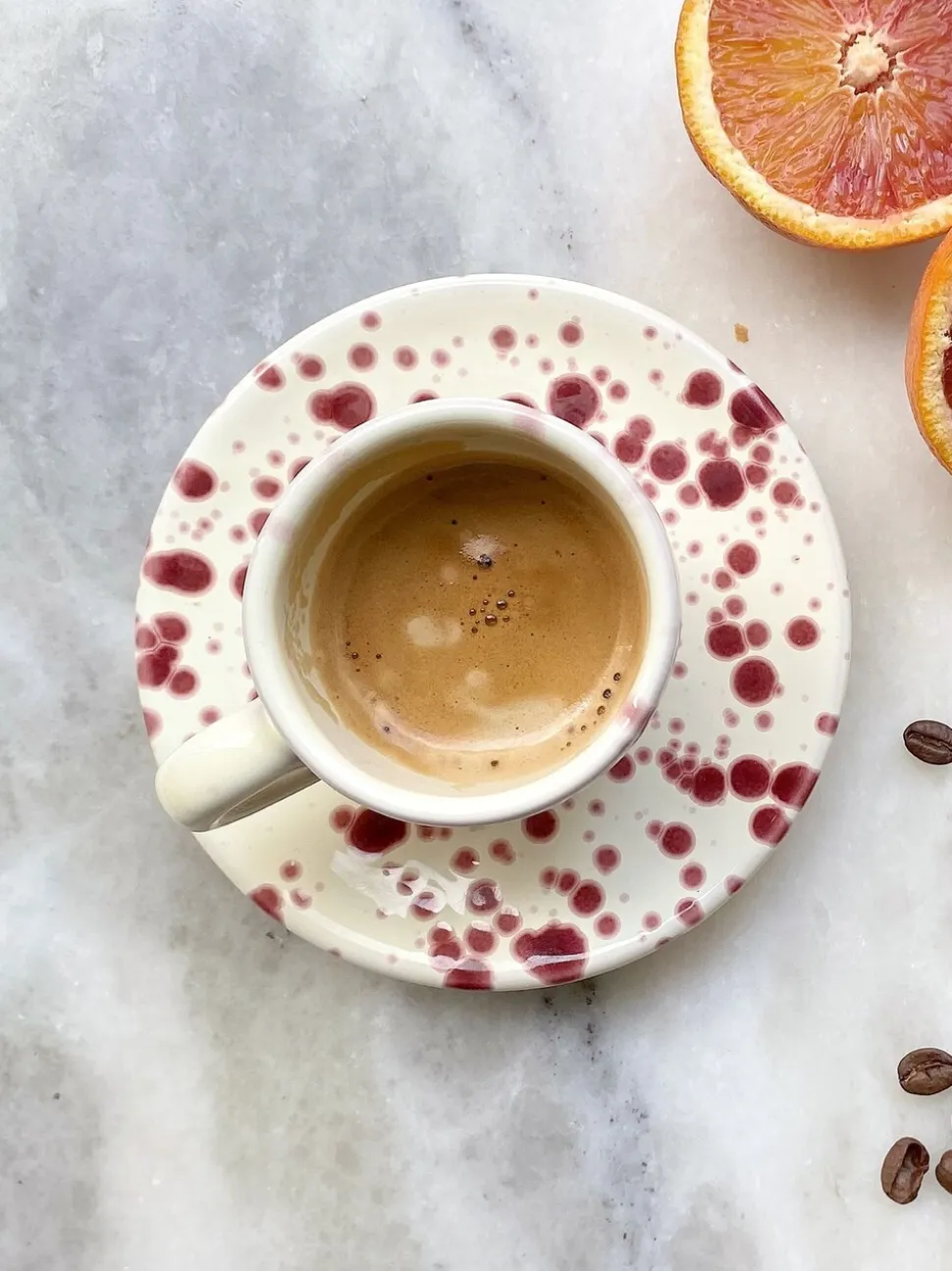 Hot Pottery Set of 4 Splatter Espresso Set
