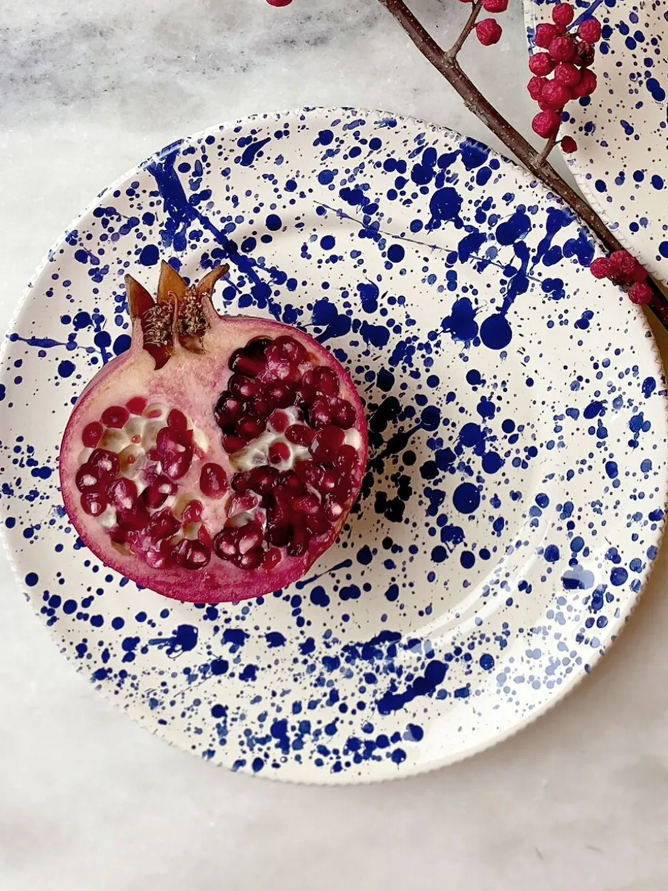 Hot Pottery Set of 4 Splatter Side Plates