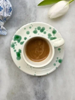 Hot Pottery Set of 4 Splatter Espresso Set