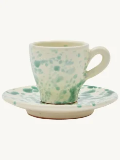Hot Pottery Set of 4 Splatter Espresso Set