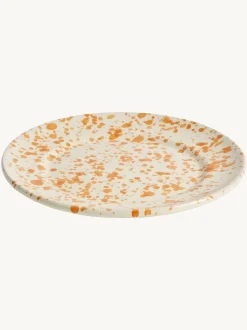 Hot Pottery Set of 4 Splatter Dinner Plates