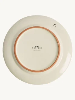 Hot Pottery Set of 4 Splatter Dinner Plates