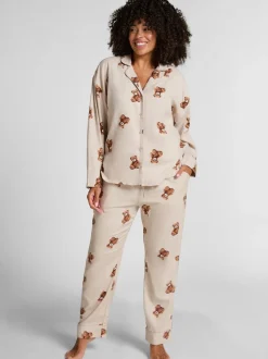 Hunkemoller Grey Flannel Straight Bear Joggers