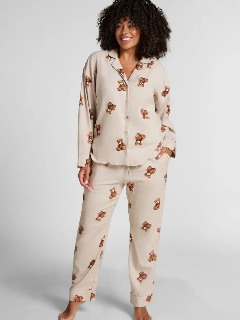 Hunkemoller Grey Flannel Straight Bear Joggers