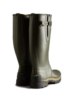 Hunter Mens Green Balmoral Tall Side Adjustable Neoprene Lined Techsole Wellies