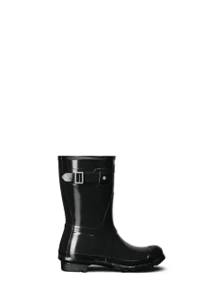 Hunter Womens Original Short Gloss Black Wellies