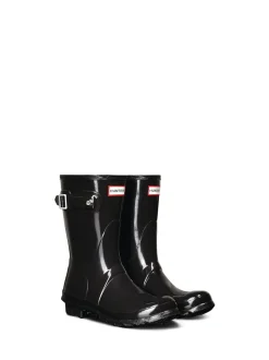 Hunter Womens Original Short Gloss Black Wellies