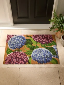 Hydrangea Floral Coir Doormat