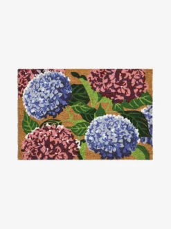 Hydrangea Floral Coir Doormat