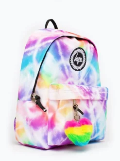 Hype. Girls Pink Rainbow Heart Tie Dye Iconic Backpack