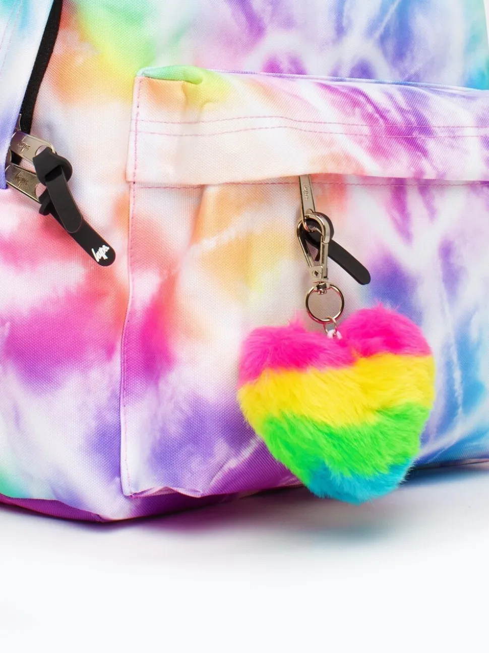 Hype. Girls Pink Rainbow Heart Tie Dye Iconic Backpack