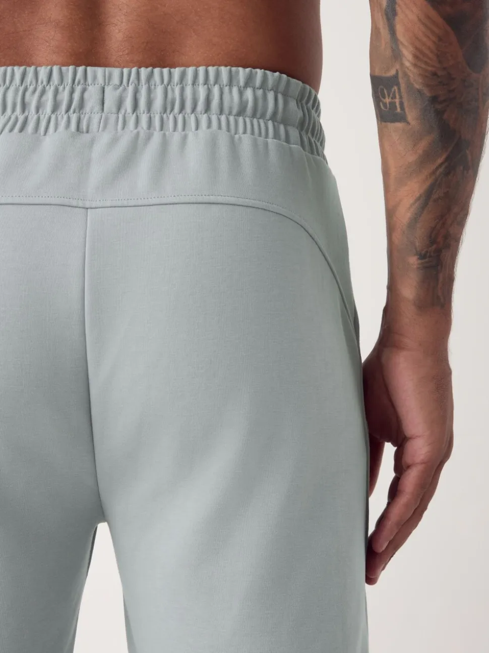 Ice grey - Interlock Soft Touch Cuffed Joggers