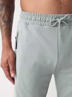 Ice grey - Interlock Soft Touch Cuffed Joggers