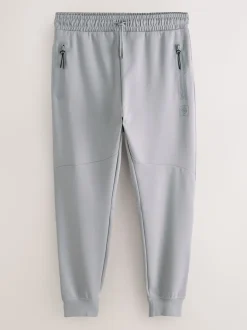 Ice grey - Interlock Soft Touch Cuffed Joggers