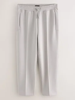 Ice grey - N. Premium Soft Touch Scuba Slim Fit Open Joggers
