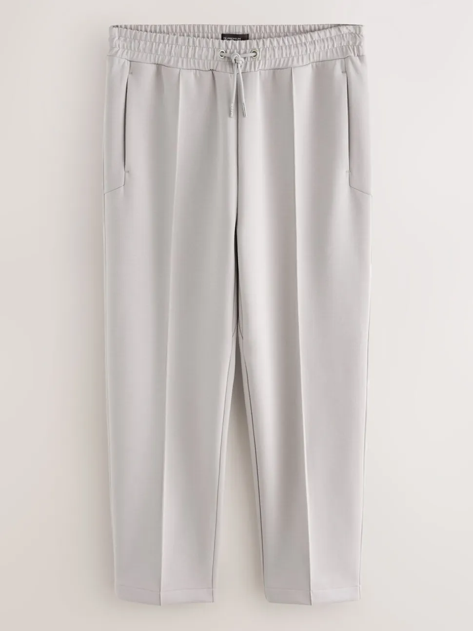 Ice grey - N. Premium Soft Touch Scuba Slim Fit Open Joggers