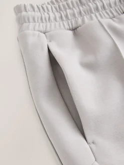 Ice grey - N. Premium Soft Touch Scuba Slim Fit Open Joggers