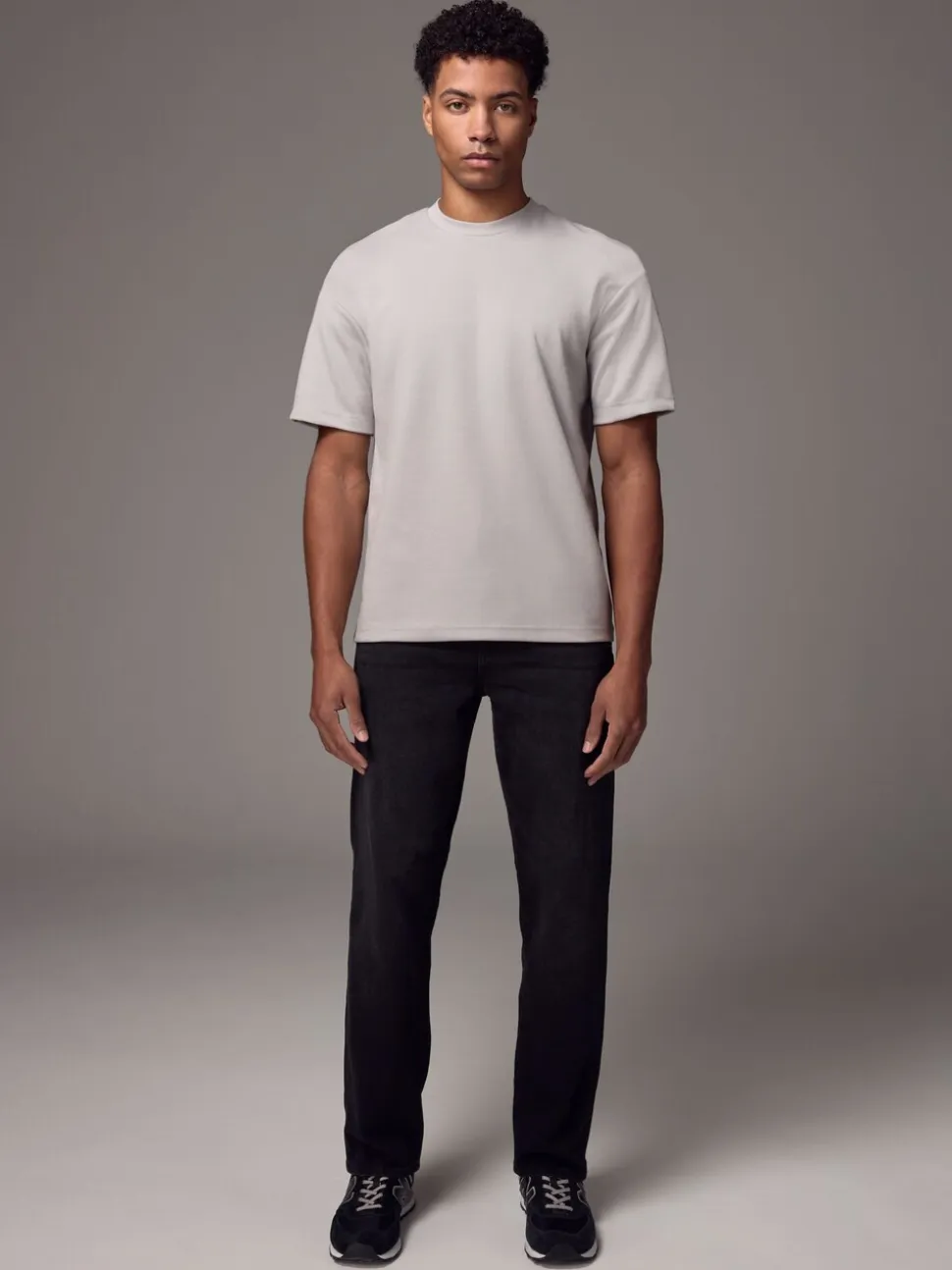 Ice grey - Relaxed fit - Zwaar T-shirt