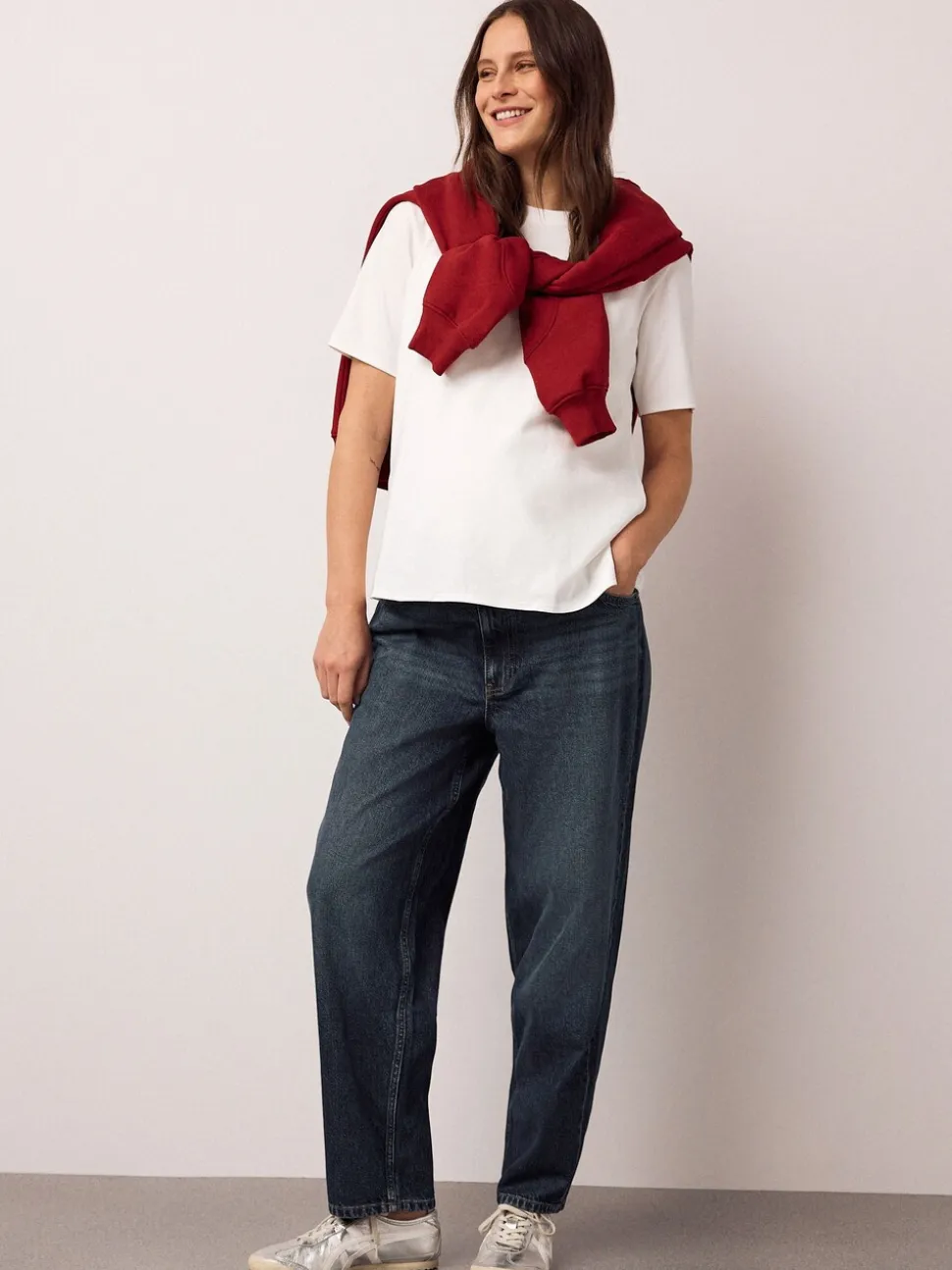 Indigo - Maternity Barrel Denim Jeans