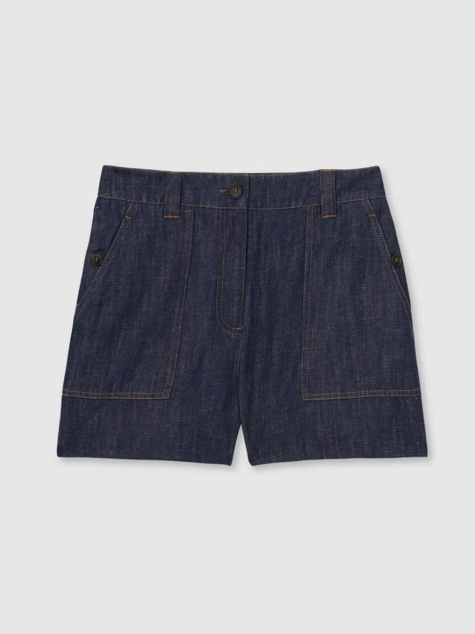 Indigo - Reiss Ashby Linnen Shorts