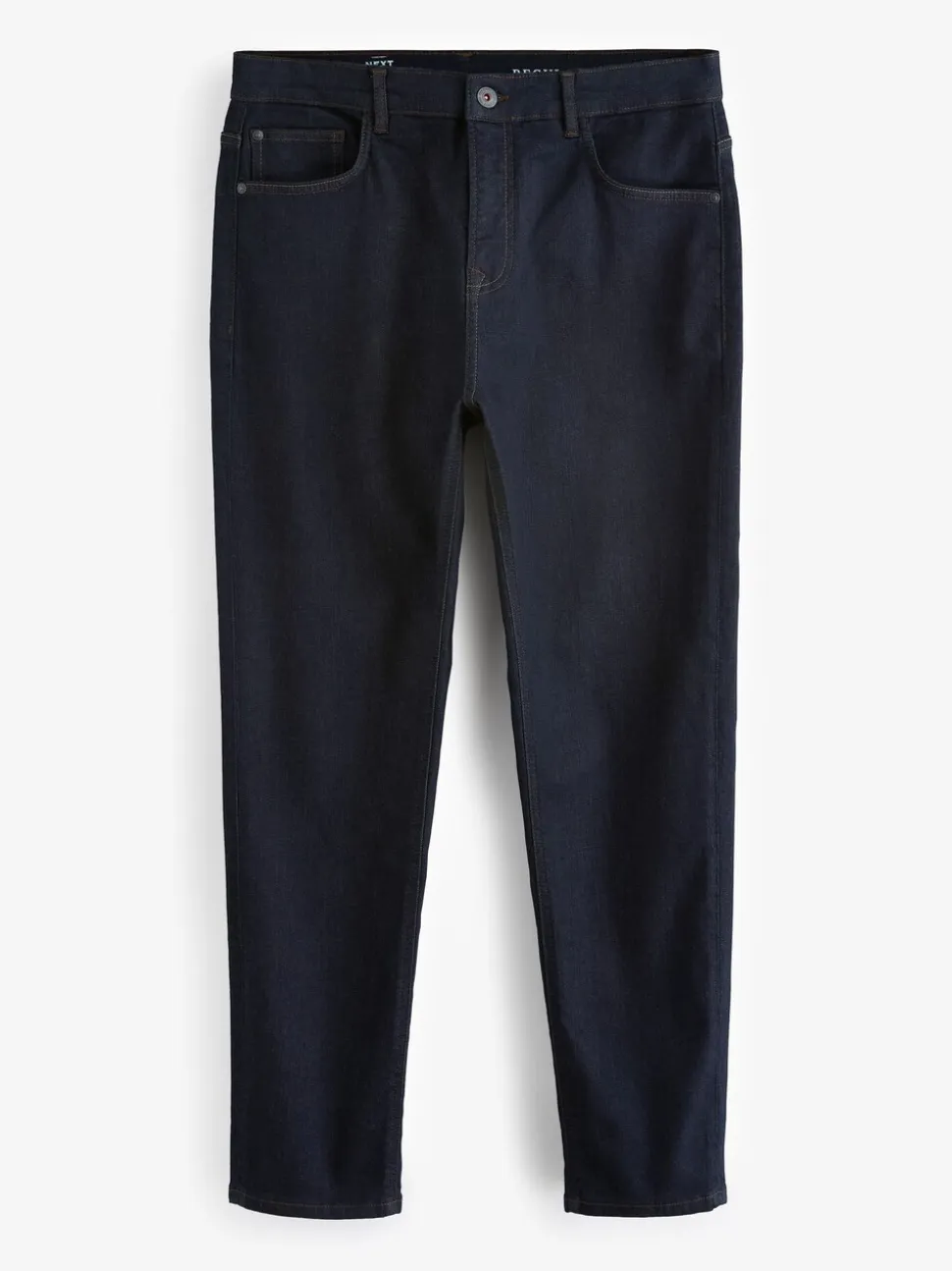 Indigo blauwe wassing - Klassieke stretchjeans met standaard taps toelopende pasvorm