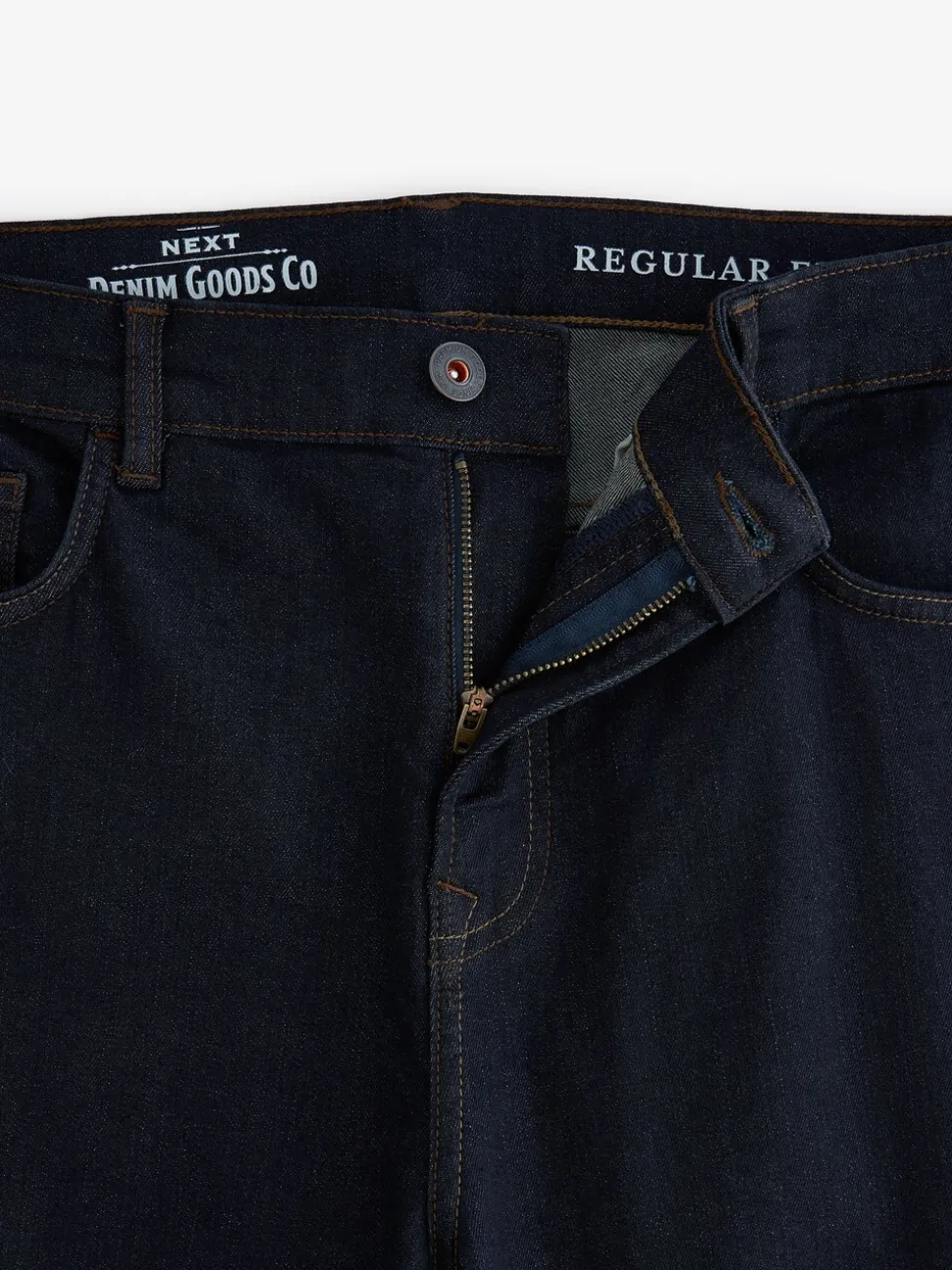 Indigo blauwe wassing - Klassieke stretchjeans met standaard taps toelopende pasvorm