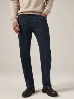 Indigo blauwe wassing - Rechte, klassieke jeans met stretch