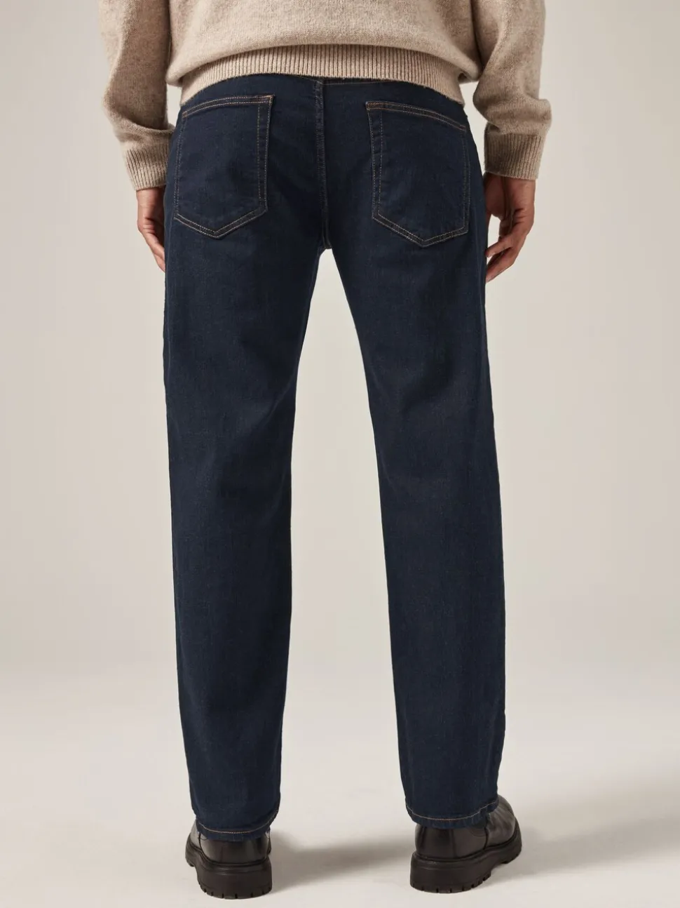 Indigo blauwe wassing - Rechte, klassieke jeans met stretch