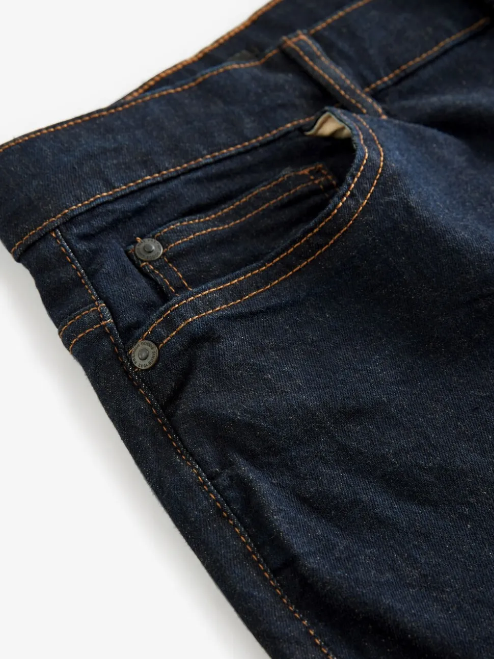 Indigo blauwe wassing - Rechte, klassieke jeans met stretch